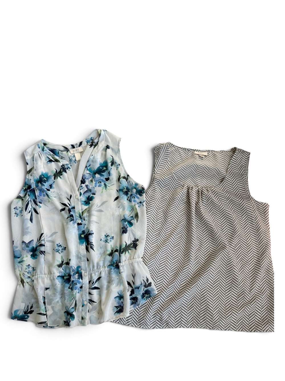 Loft bundle of sleeveless patterned blouses size - Large